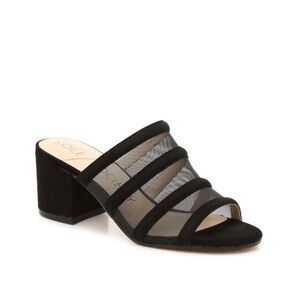 New Size 8.5 Sole Society Henna Black Mesh Sandals